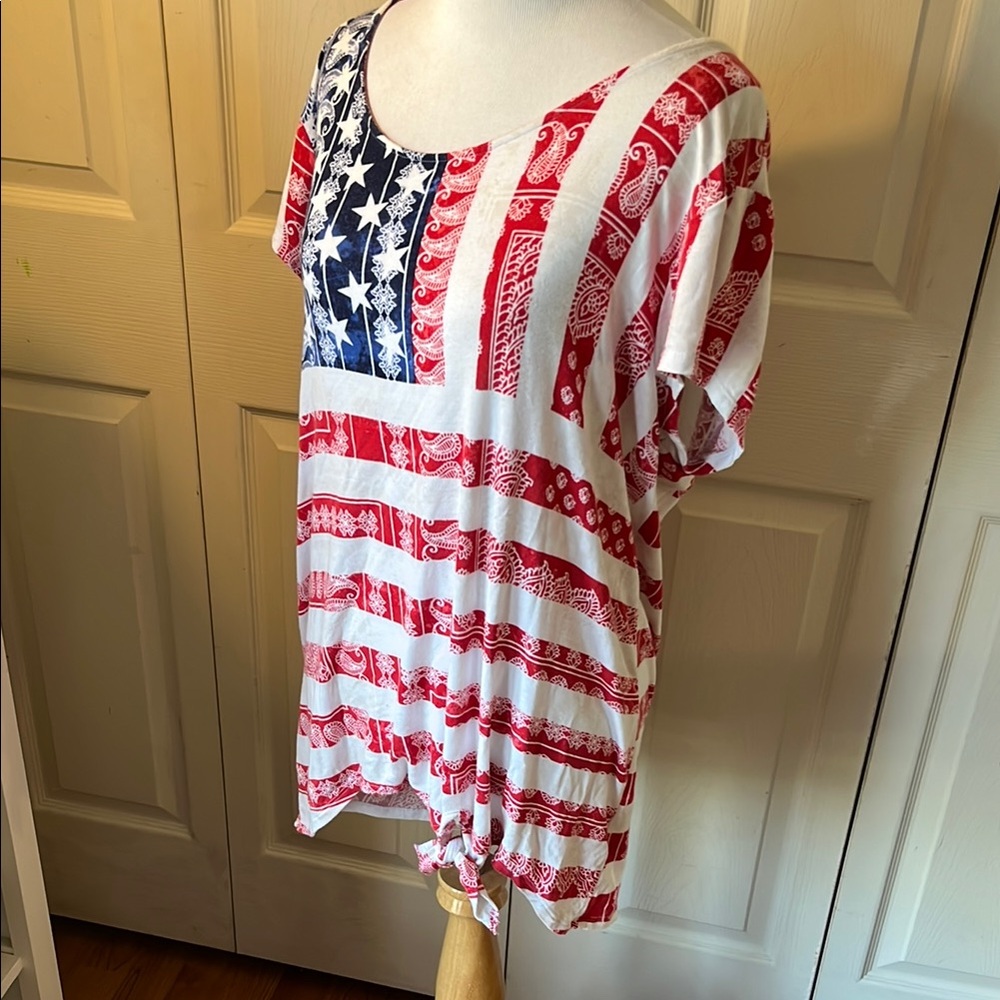 Rock & Republic Red, White, and Blue Blouse